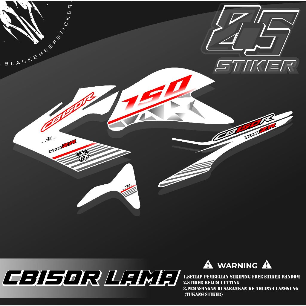 STIKER STRIPING CB150R OLD - STRIPING VARIASI CB150R LAMA