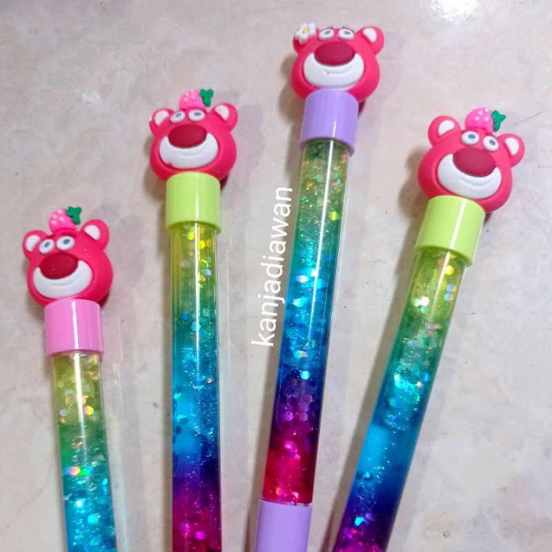 

Pulpen Glitter Lotso Pen Strawberry Bear