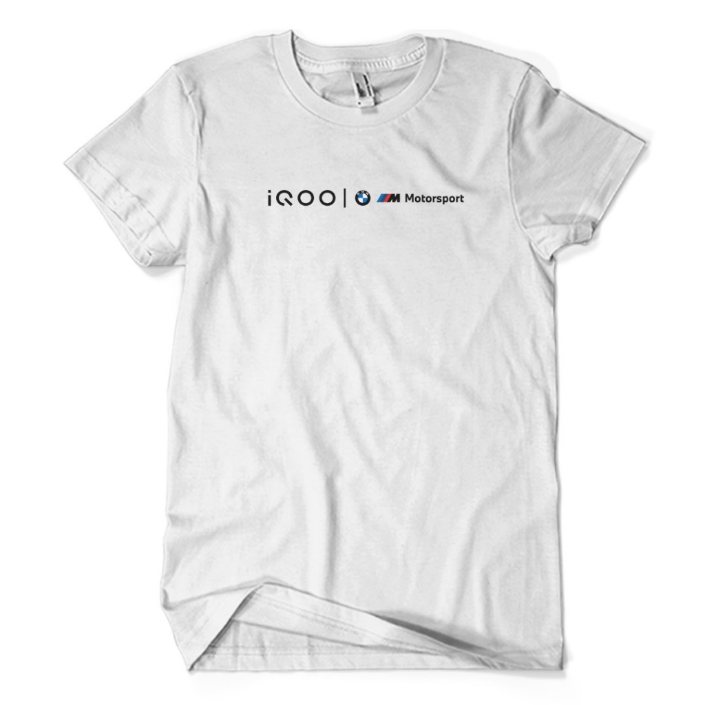 Kaos Distro Premium IQOO 12 BMW M MOTORSPORT SMARTPHONE - Baju Promotor Handphone Android Unisex Dew
