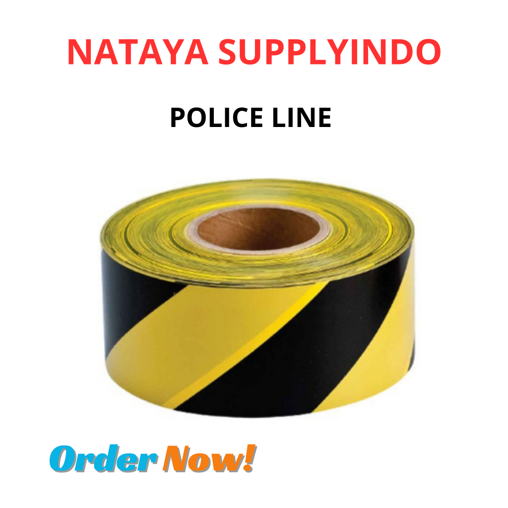 Police Line/Safety Line Hitam dan Kuning