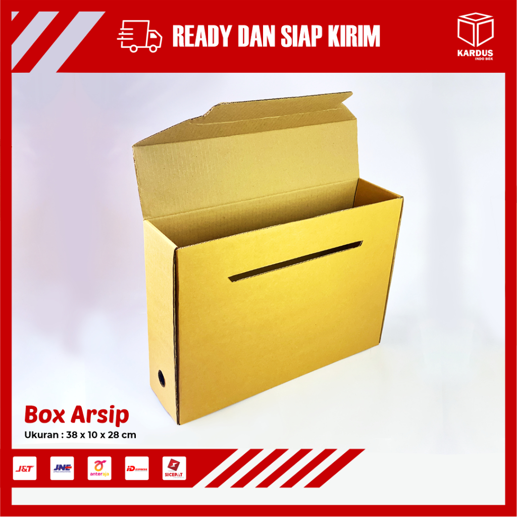 KARDUS BOX ARSIP SIZE 38 x 10 x 28 CM - BOX FILE / ARSIP DOKUMEN / BISA CUSTOM DESIGN ATAU LOGO INST