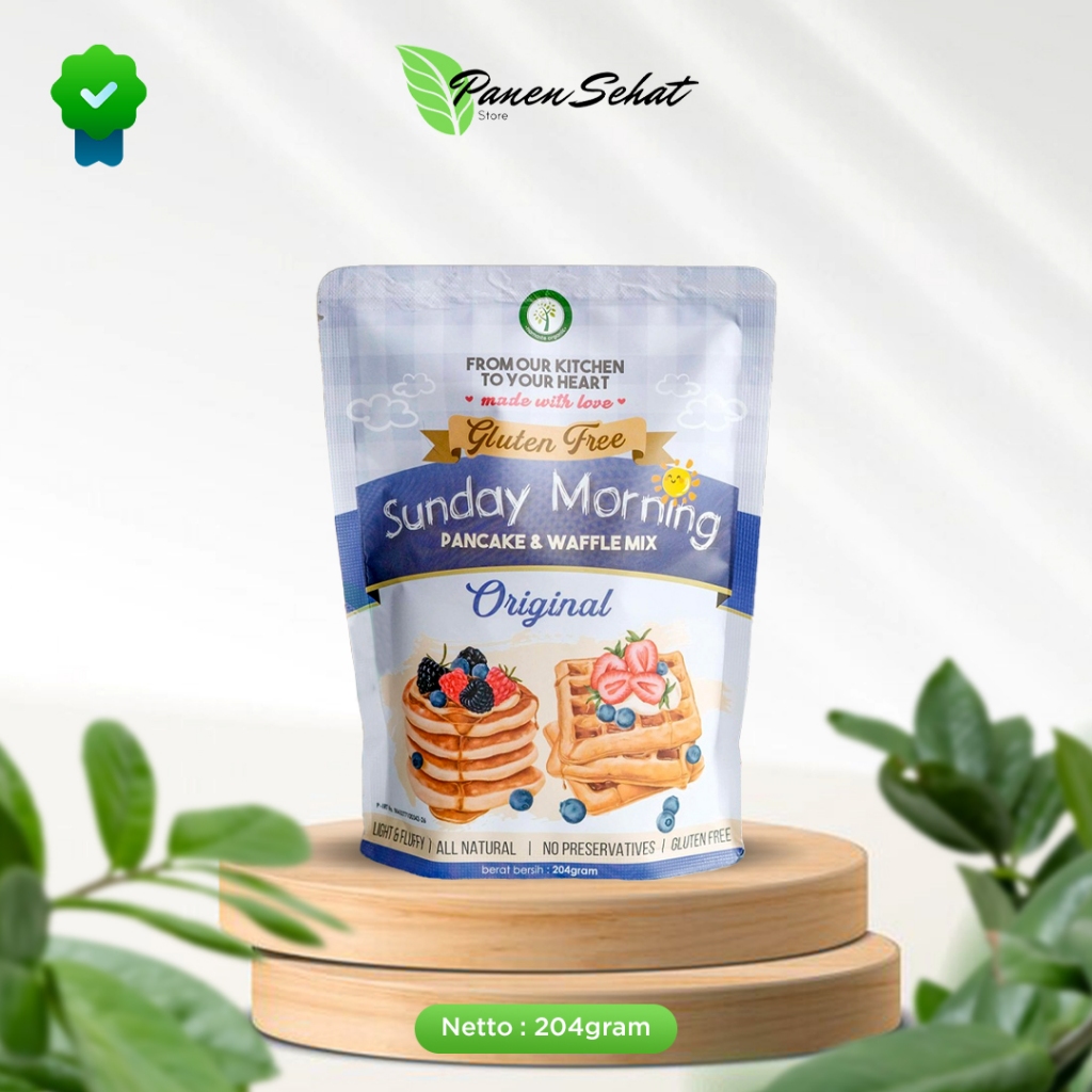 

GLUTEN FREE SUNDAY MORNING PANCAKE AND WAFFLE MIX ORIGINAL 204GR - Panen Sehat Store