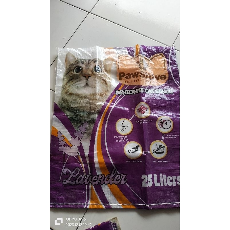 KARUNG BEKAS PASIR KUCING UKURAN 20 KG / 25 Liter