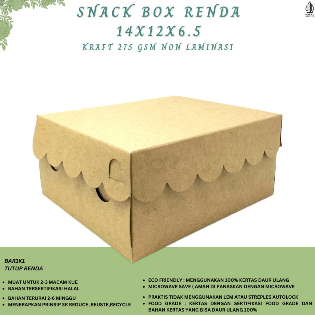 

Box Snack 12x14 Dus Kue Dus 12x14 (BAR1K1-14X12X6.5 Cm)