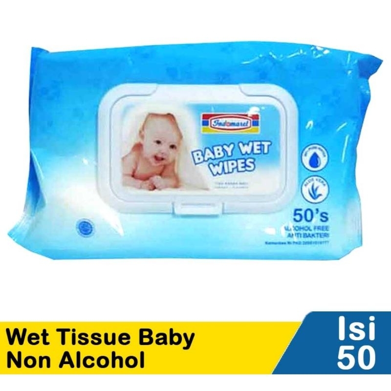 wet tissue basah baby 50s non alcohol Indomaret