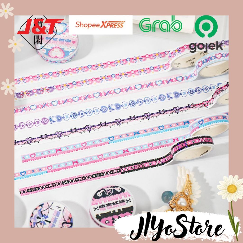 

Washi Tape Lakban Selotip Journal Jurnal Planner Scrapbook Bujo Fancy Vintage Aesthetic DIY Diary