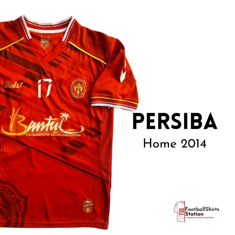 Jersey Persiba Bantul Home 2014 Nameset Ugiex Size M Original Reds