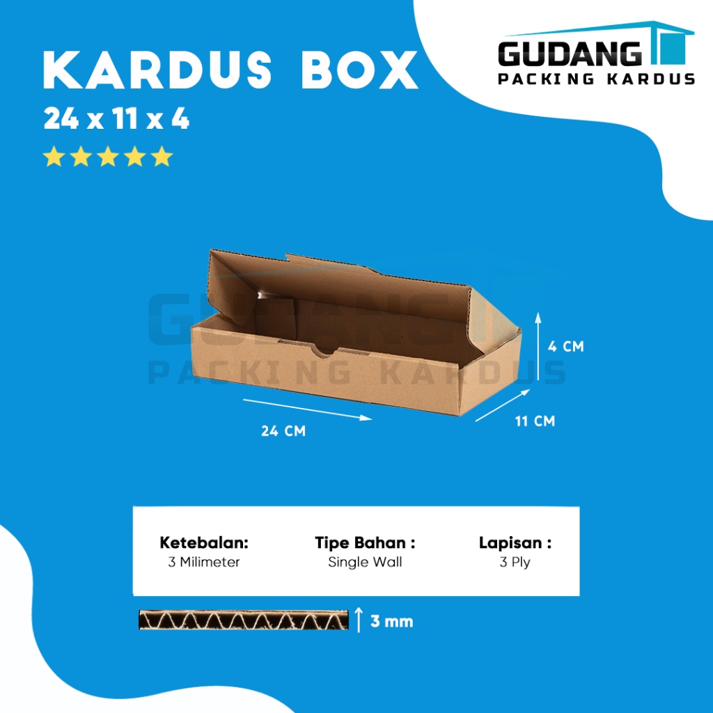 

Box Diecut Kardus Makanan Pizza Polos 24 X 11 X 4 cm