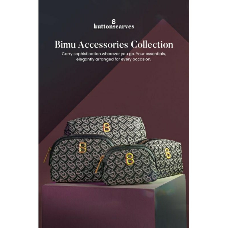 Bimu Jacquard Pouch Buttonscarves