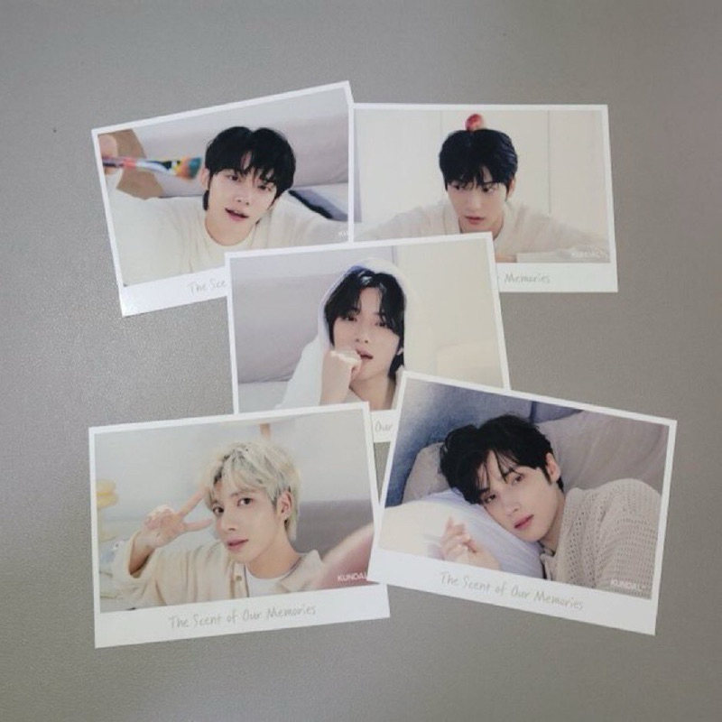 Sharing Kundal x TXT INA folding polaroid photo soobin yeonjun beomgyu taehyun hueningkai