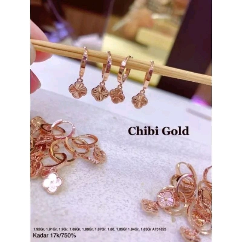 CHIBIGOLD Anting emas 1.85gram #chibi