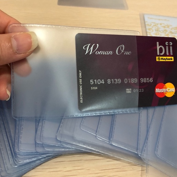 

Terkini Plastik etoll plastik idcard sampul plastik pelindung kartu plastik nametag-burem polos Best