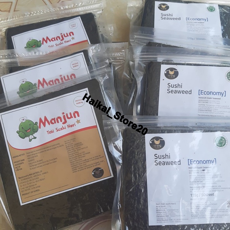 

Model Terkini MANJUN Nori Rumput Laut Halal | Nori Yaki Sushi Gimbap | Import Seaweed Best Seller