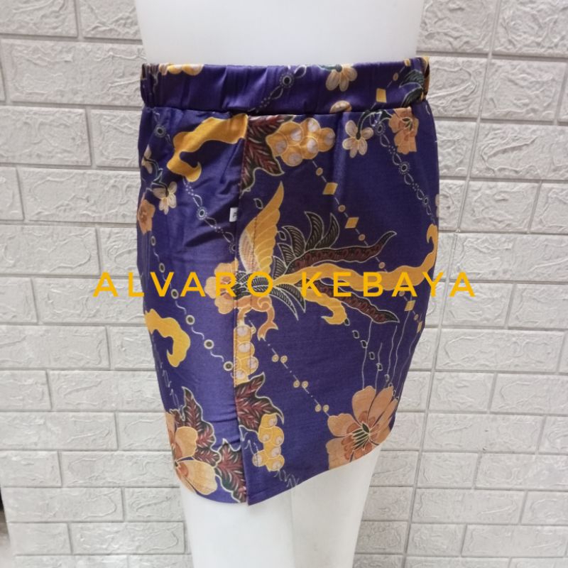 rok span pendek mini seksi diatas lutut bawahan kebaya strait melar motif batik cantik murah real pi
