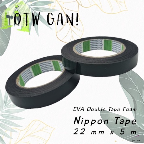 

Stock Banyak Nippon Tape Double Tape Busa Foam 22mm (1 inch) x 5m Selotip Busa Dengan Liner Hijau ➯✽✷