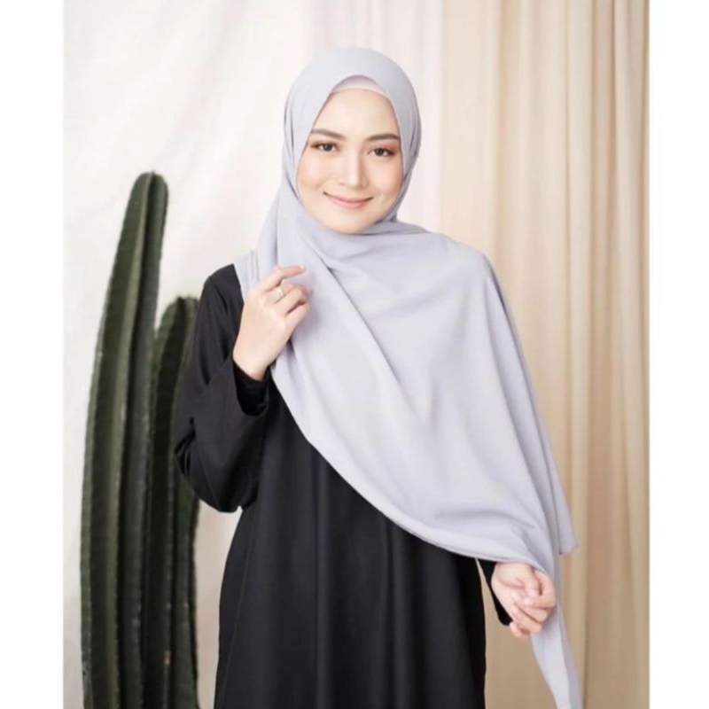 PROMO PASHMINA POLOS PANJANG BAHAN LEMBUT JATUH SIZE 200X75 CM JAHIT TEPI RAPIH KERUDUNG PASMINA