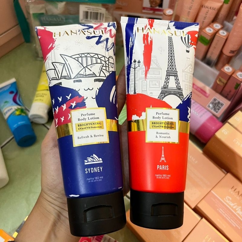 Hanasui parfum body lotion dan body serum gel
