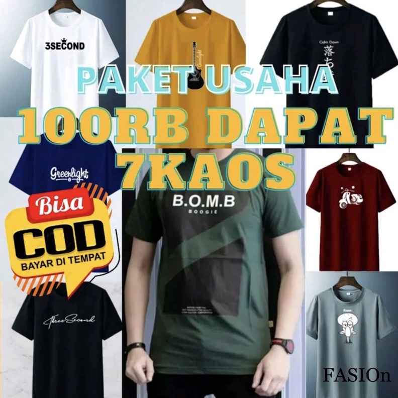 12.12 ✨SALE✨ PROMO ( 100RB Dapat 7 KAOS DISTRO ) DISTRO DEWASA BISA UNTUK PRIA DAN WANITA Kaos Motif