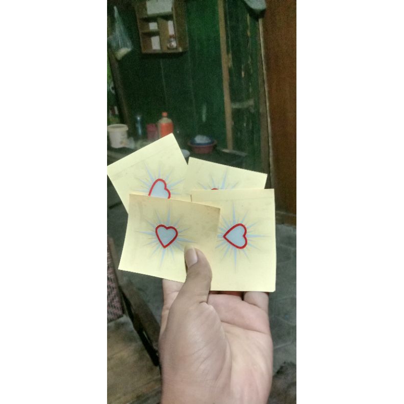 stiker psht hati bersinar / sticker hati bersinar PSHT stiker hati putih bertepi merah