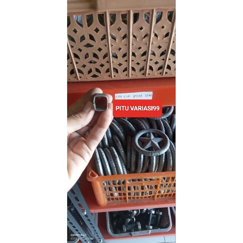 Ornamen pagar besi cincin kotak nako untuk besi