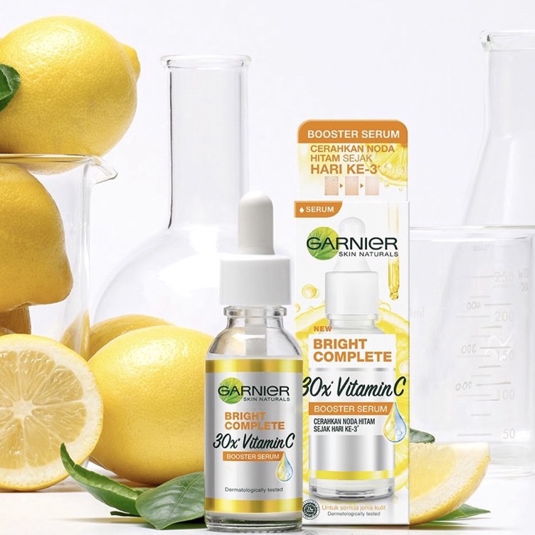 Ready Terlaris Serum Garnier Bright Complete 30x Vitamin C Booster Serum l Garnier Bright Complete A