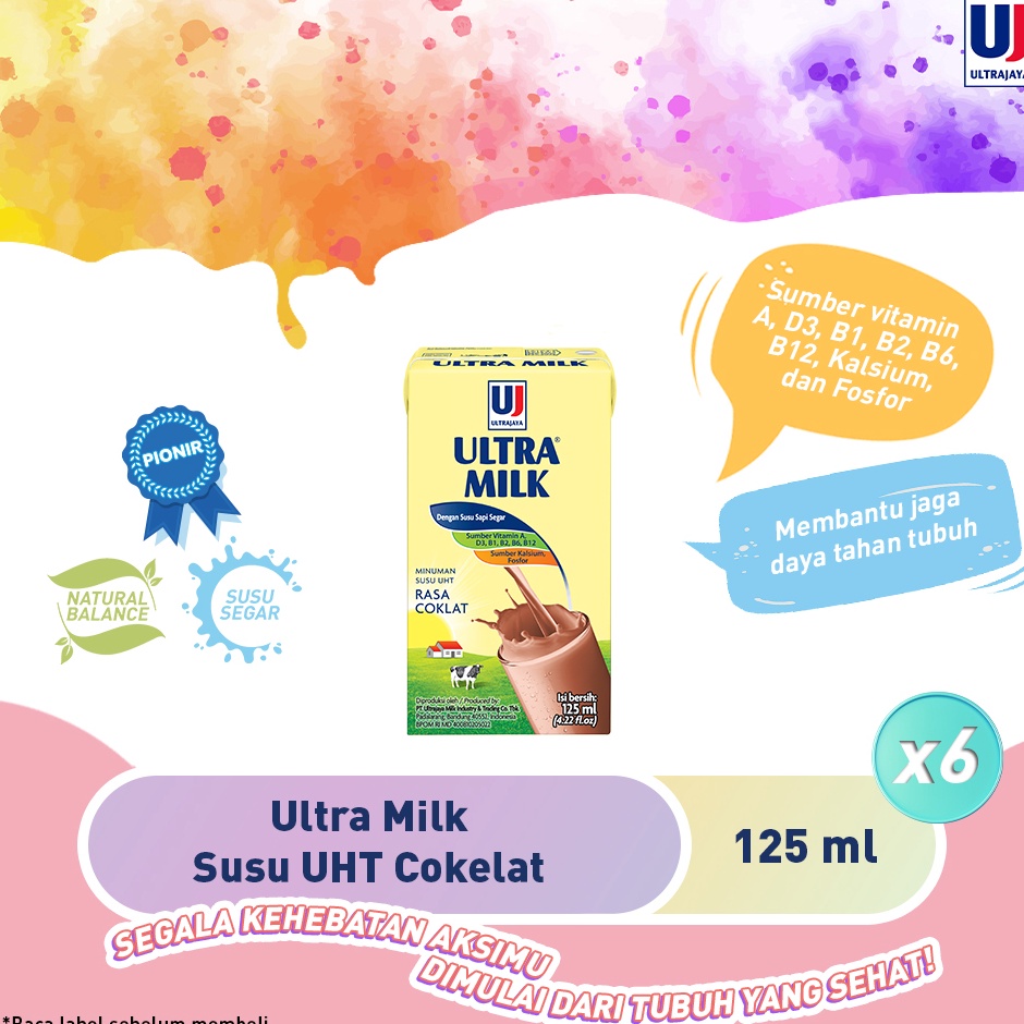 

Serba Murah Ultra Milk Susu UHT Cokelat 125ml [Paket isi 6pcs] Model Baru