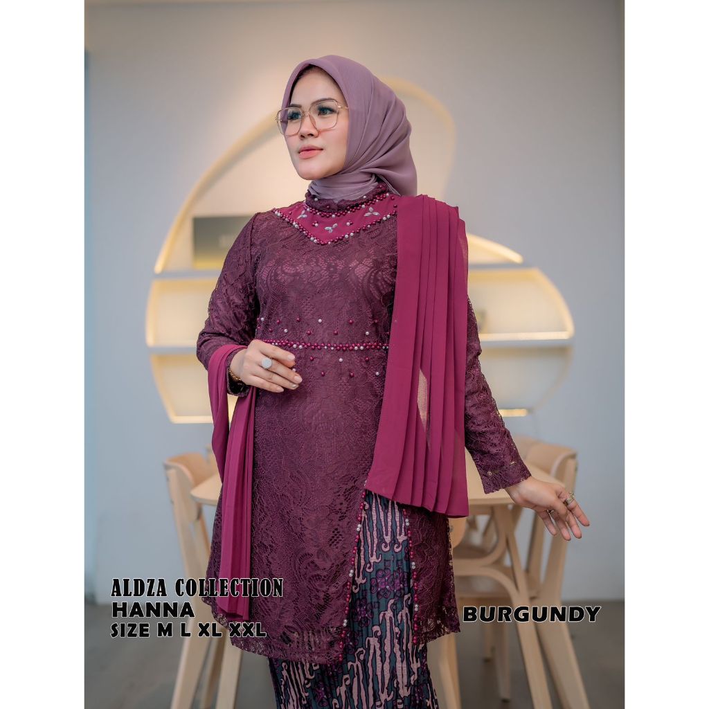 MQ Kebaya Modern Hanna slendang / set kebaya akita - kinara / set kebaya alana /kebaya brokat payet 