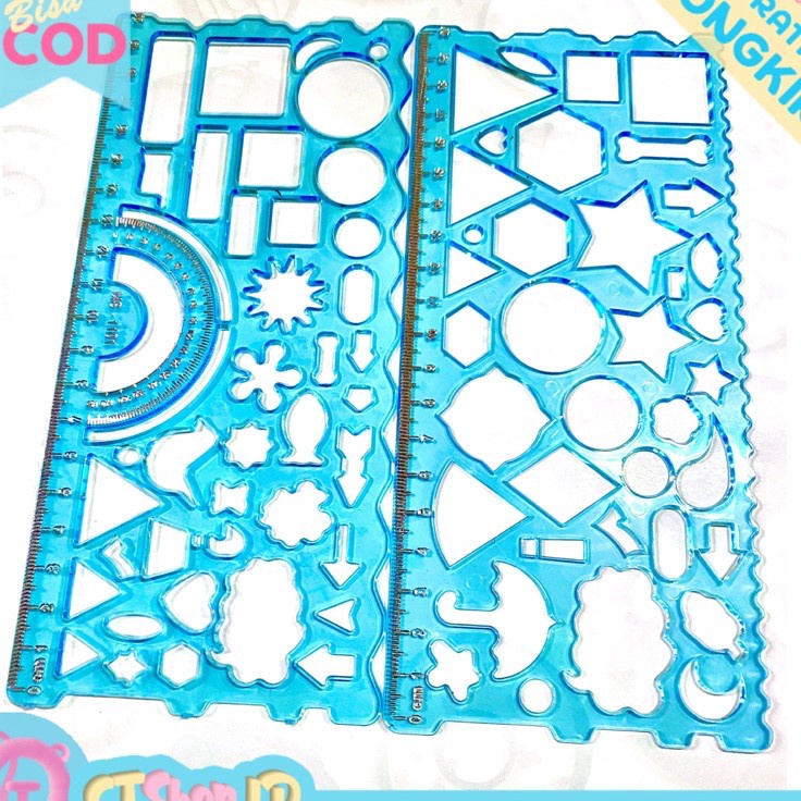 

Kirim Sekarang CTShopID Penggaris Set Sablon Manjah Bentuk Komplit Cocok For Kids (1 Set Dapat 2 Penggaris)