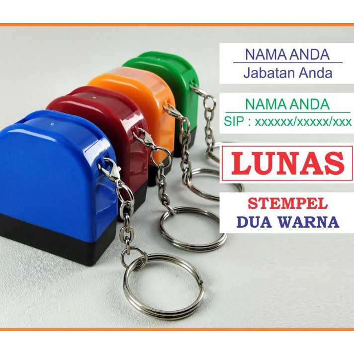 

TIPE DYT450 Stempel Nama Gantungan Kunci Desain Nama Dokter Lunas Bidan dll