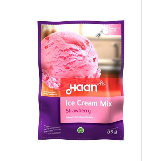 

MODEL XGH969 HAAN Ice Cream Instant STRAWBERRY Es Krim Stroberi Instant