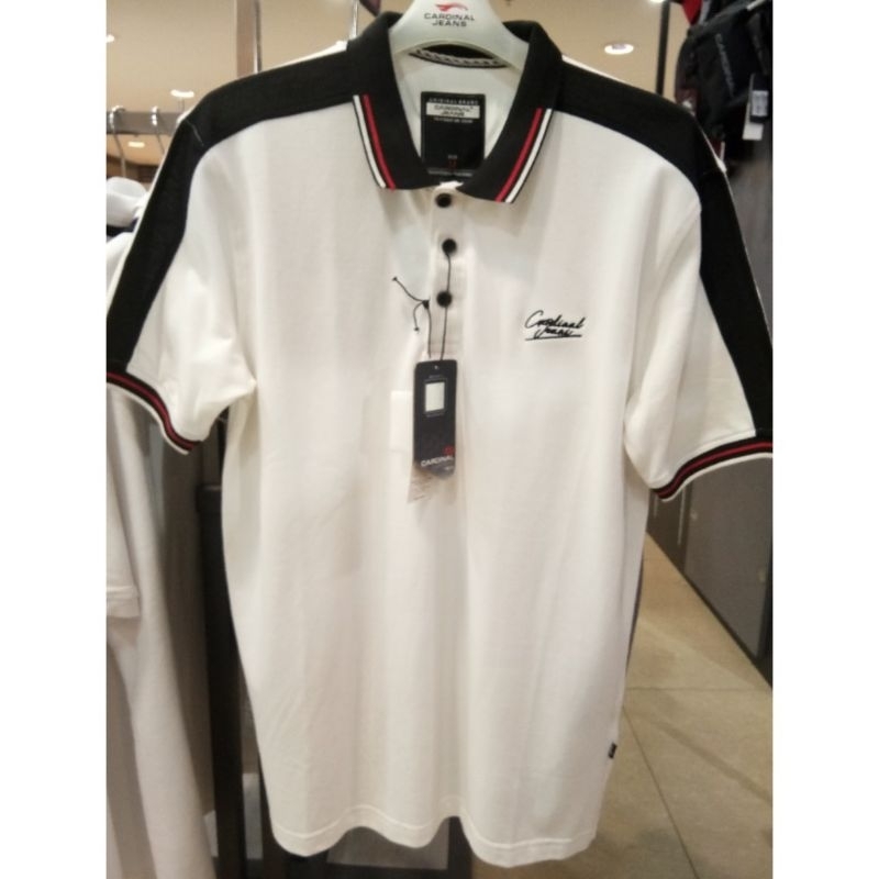 Kaos kerah pria Cardinal jeans original mens polo shirt CAPAR00441P 08A Kaos putih