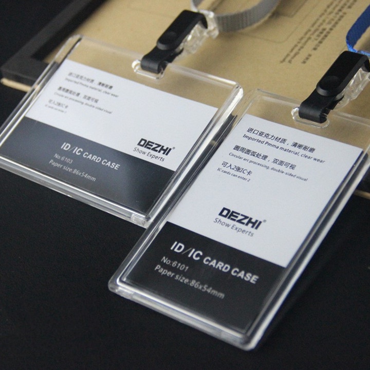 

Baru Holder Id Card Acrylic Id Card 2 sisi Tempat Kartu Id Card Member Name Tag Acrylic 2 Muka Jafso