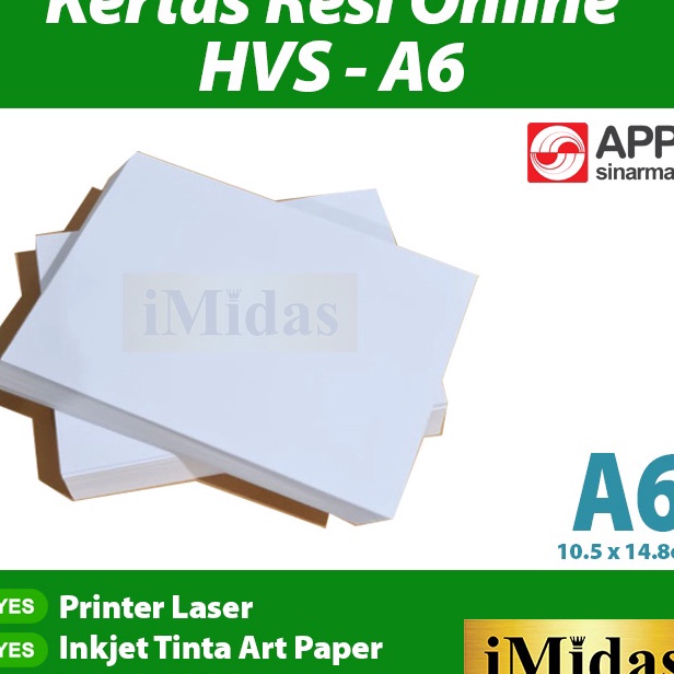 

TIPE WPT670 Kertas HVS 70gram Resi Online A6 1rim / 500 lembar (1Rim)