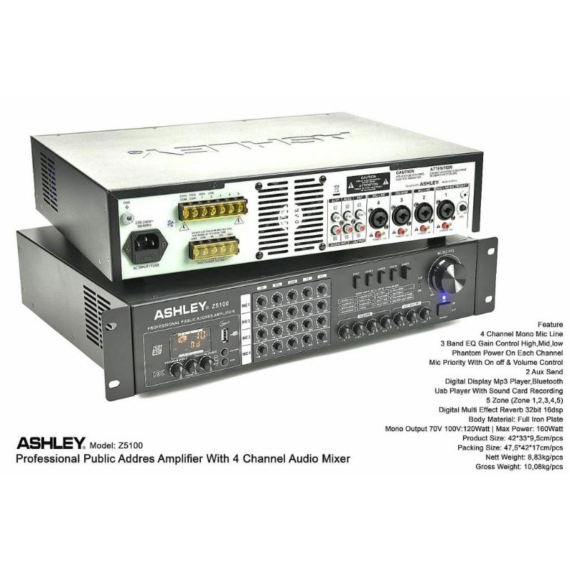 ashley amplifier 4ch z5100