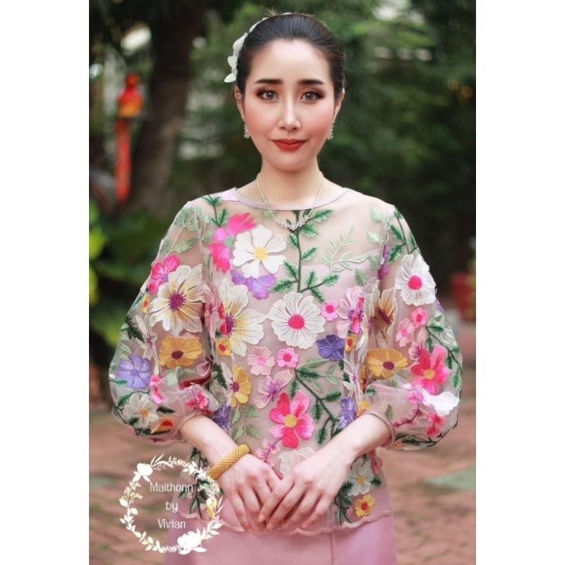 blouse maithong full bordir Made in Thailand 09