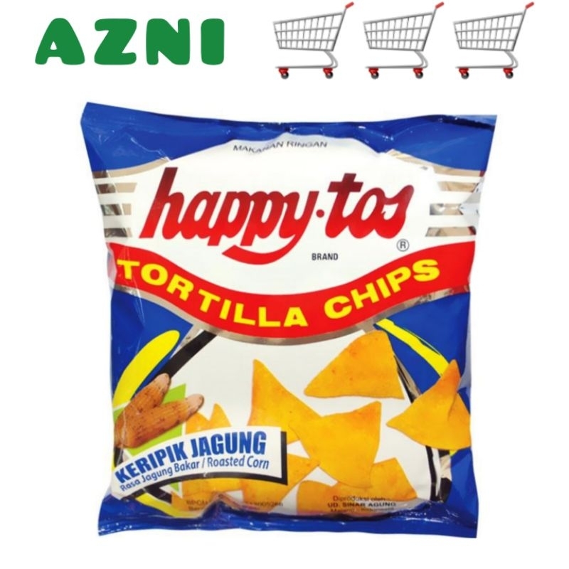 

happy tos Tortilla Chips Biru Jagung Bakar 55 g