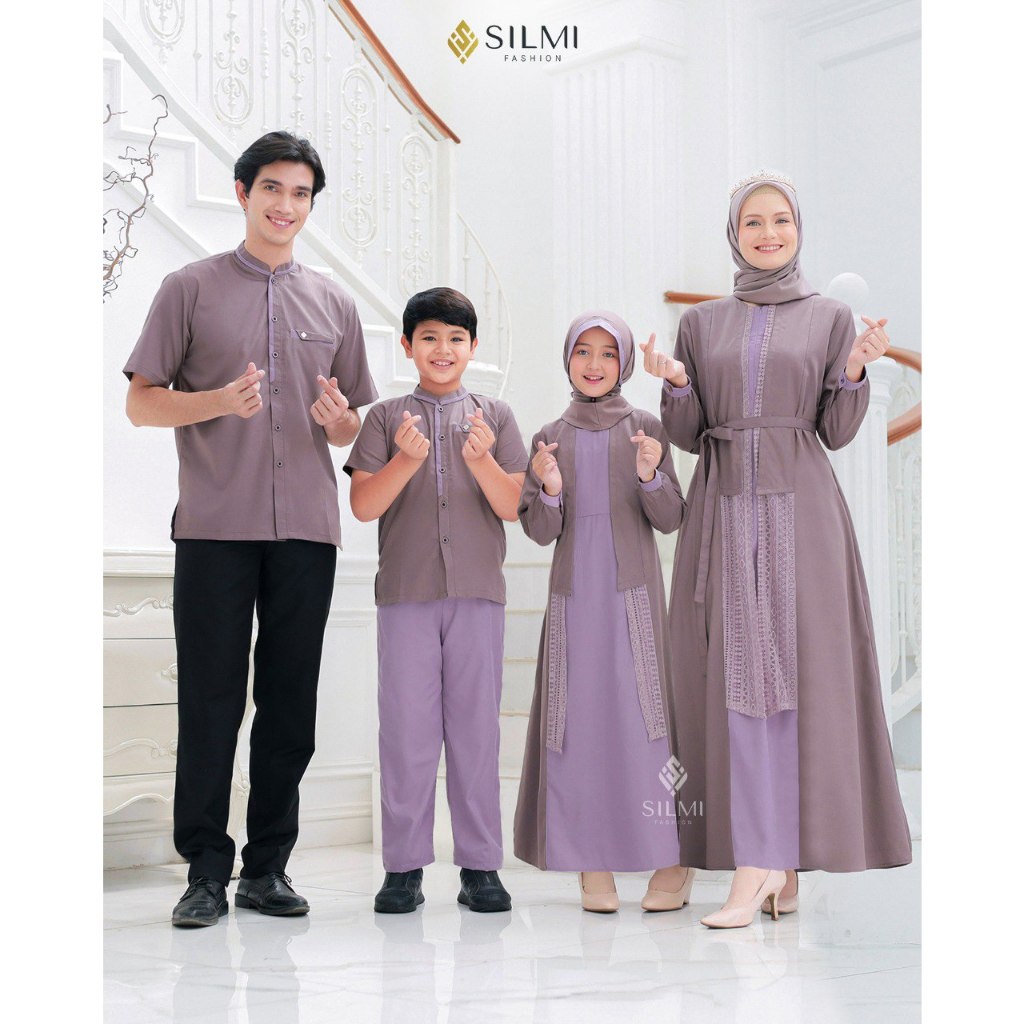 SARIMBIT TERBARU 2024 SANTIKA FAMILY MAUVE TARO BY SAMARA SILMI FASHION SETELAN PAKAIAN SERAGAM KELU