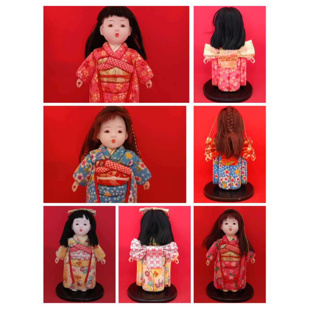 boneka jepang kimono geisha warna