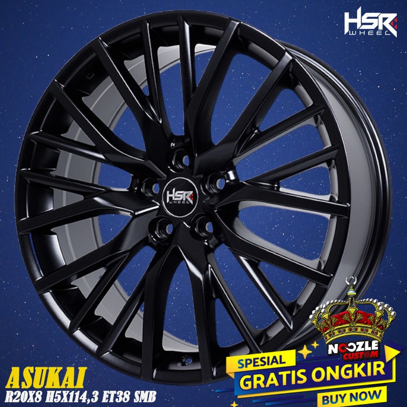 Velg Mobil Alphard CRV Ring 20 Type HSR Asukai Pelek Racing Ring 20 Baut 5