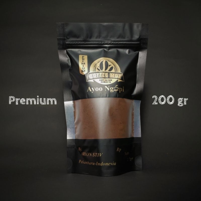 

Kopi hitam Bubuk "Premium" Robusta kemasan 200 gr