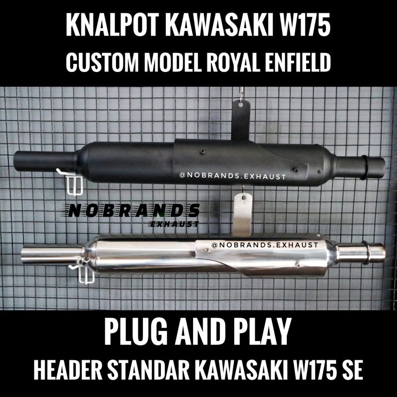 knalpot kawasaki w175 model royal enfield