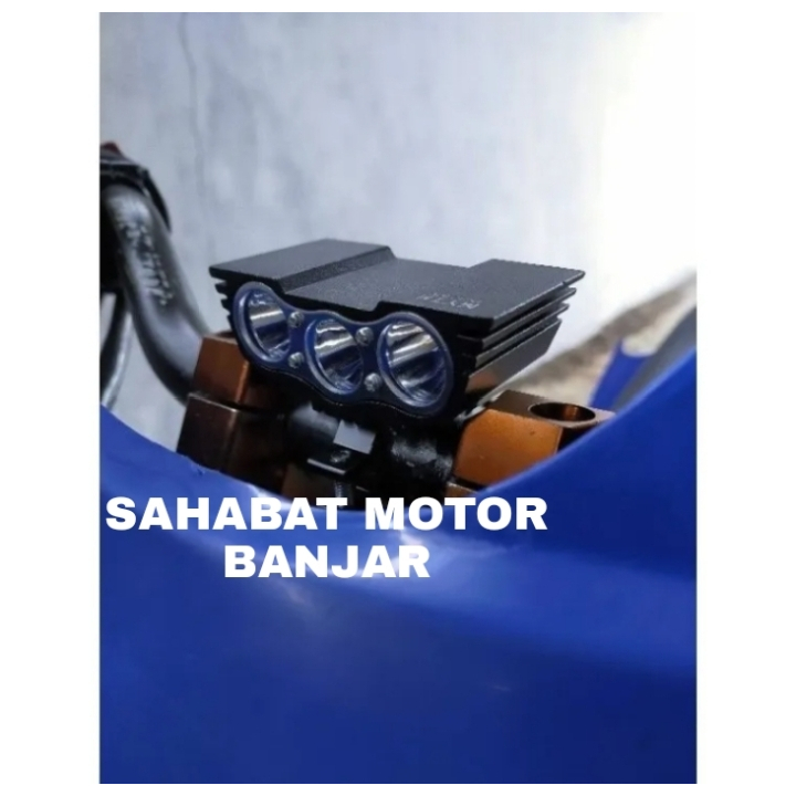 Lampu Tembak LED Motor / Lampu Tembak Sorot /OWL/ LED 3 Mata Universal