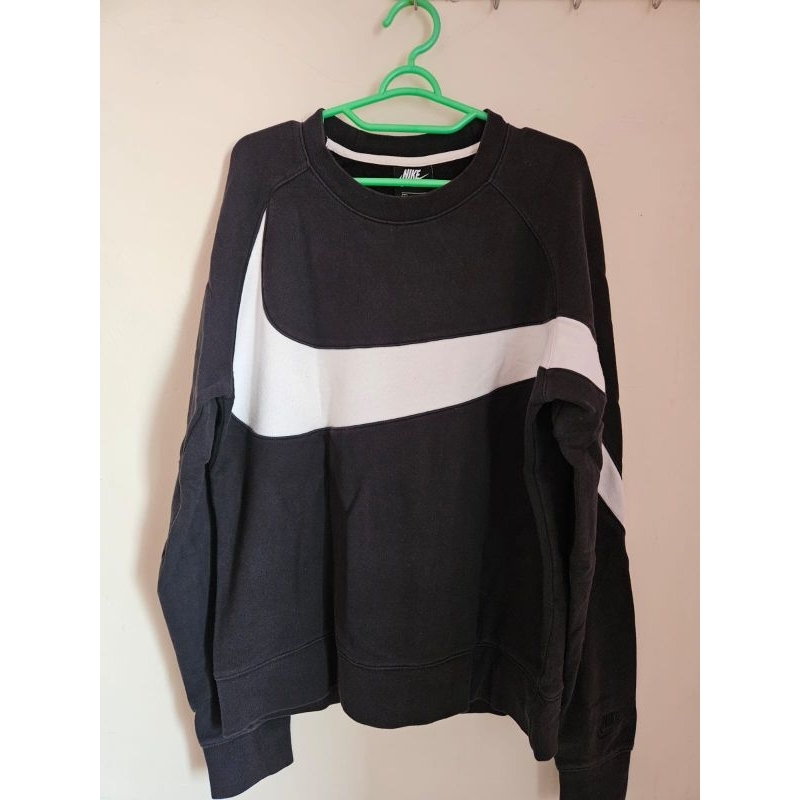 CREWNECK NIKE HITAM BIG SWOOSH SECOND ORIGINAL