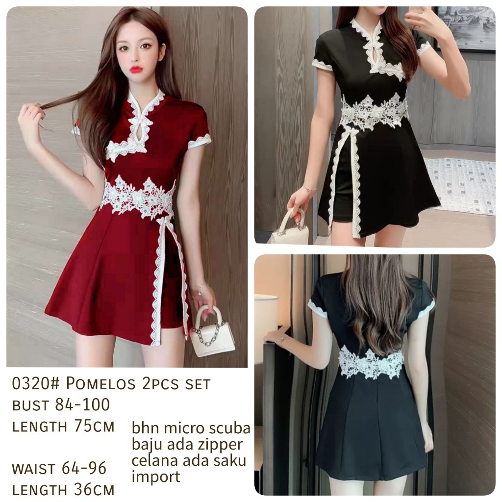 0320 CNY Set Pomelos / Pakaian Wanita / Two-piece Set