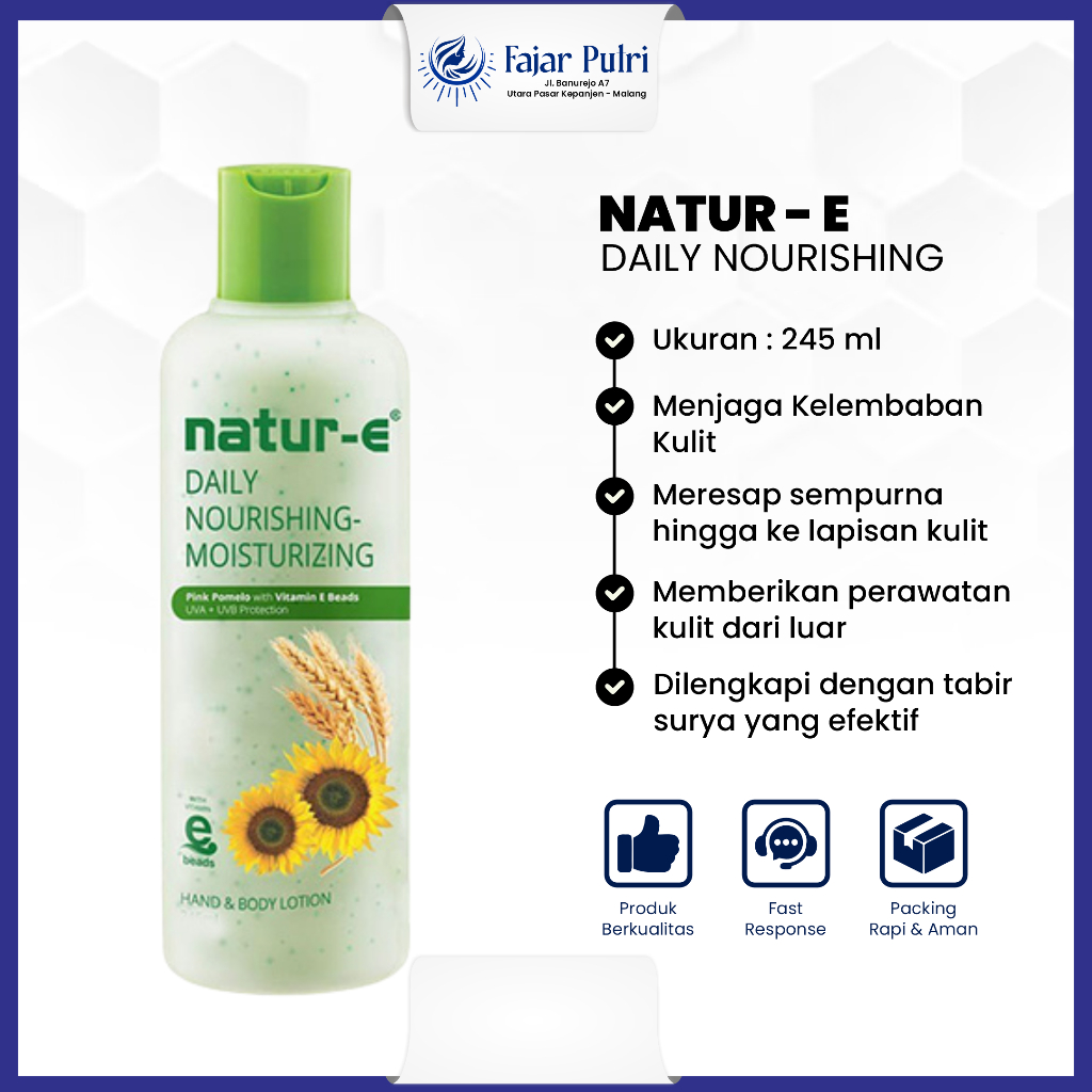 Natur E Body Lotion 24 Ml Daily Nourishing Lotion Handbody Brightening Pencerah Tubuh Melembabkan Ku