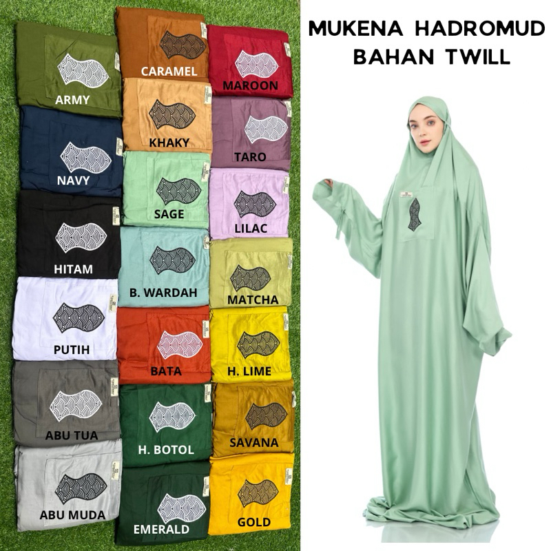 Mukena Hadromaud Bahan Rayon Twill