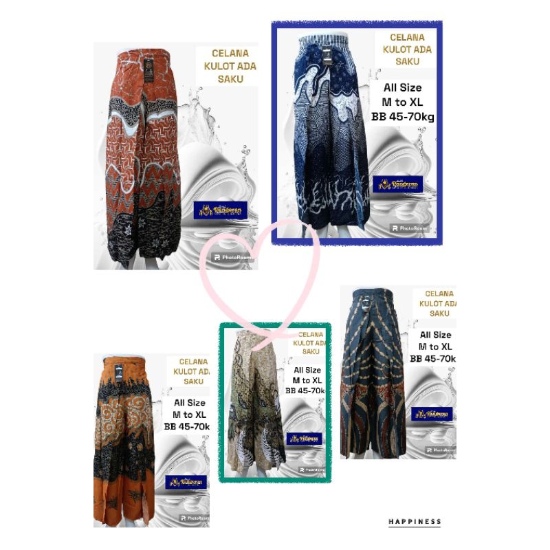Celana Kulot Batik Premium Bersayap Perempuan | Kulot wanita Katun Premium Modern | Celana Batik nya