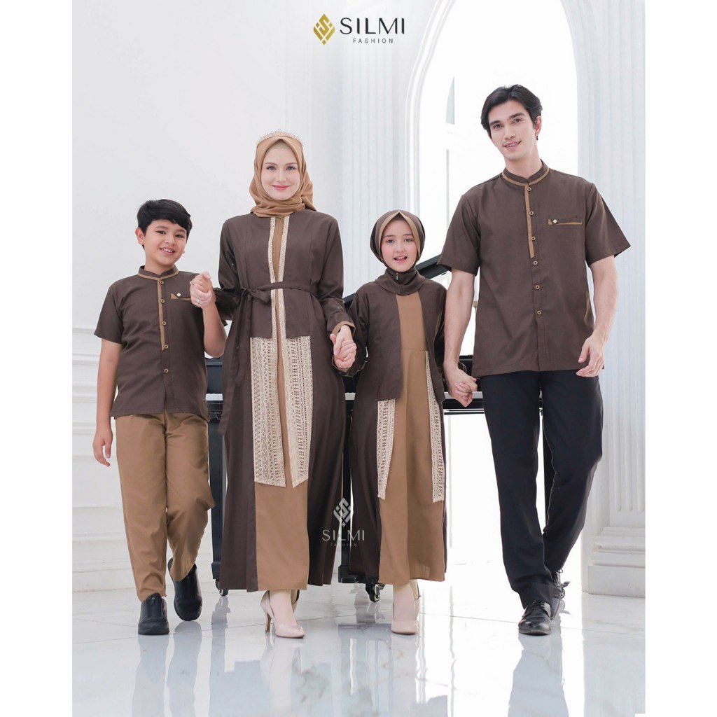 SARIMBIT TERBARU 2024 SANTIKA FAMILY CHOCO CHIPS BY SAMARA SILMI FASHION SETELAN PAKAIAN SERAGAM KEL