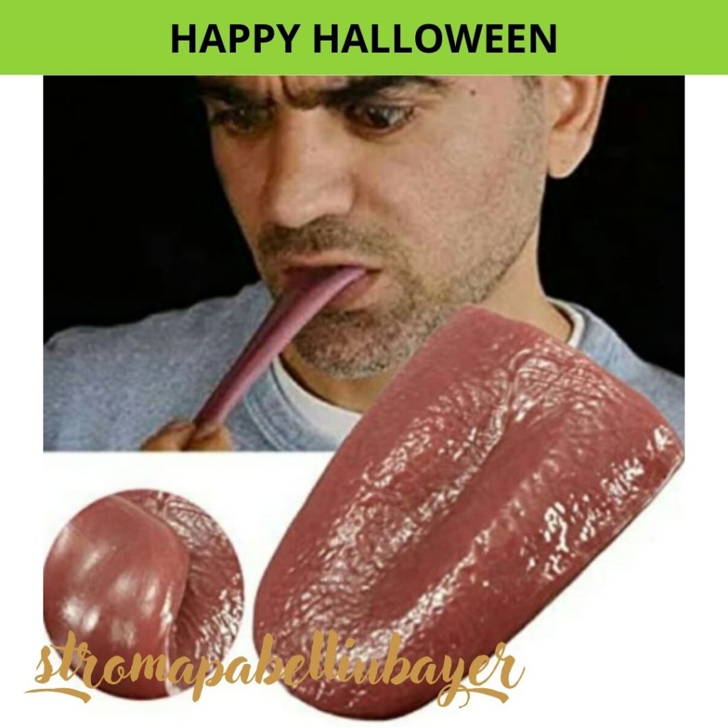 stromapabelliubayer ⭐ Lidah Palsu untuk Halloween - Prank Toy /  fake tounge lidah palsu karet maina