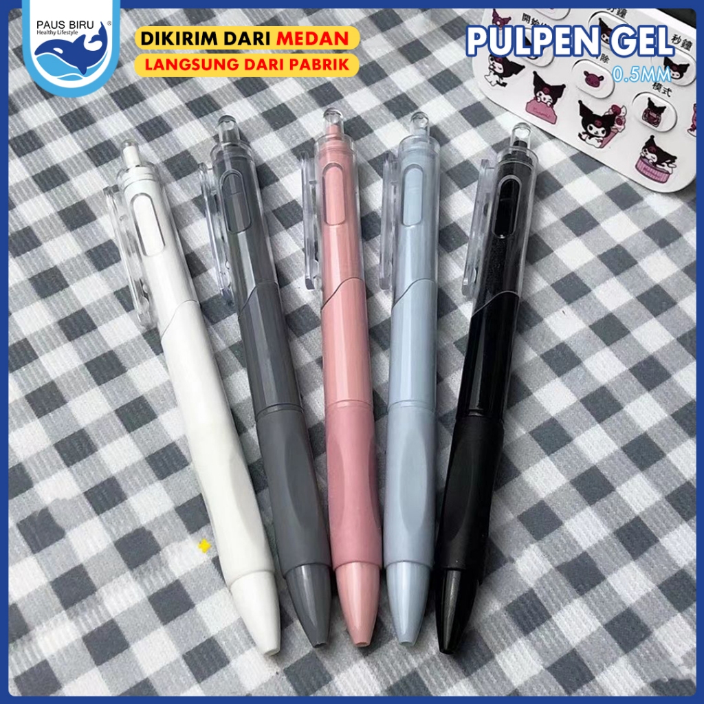 

Paus Biru - Gel Pen Pulpen Gel Retractable Variasi Warna 0.5mm 1 PCS